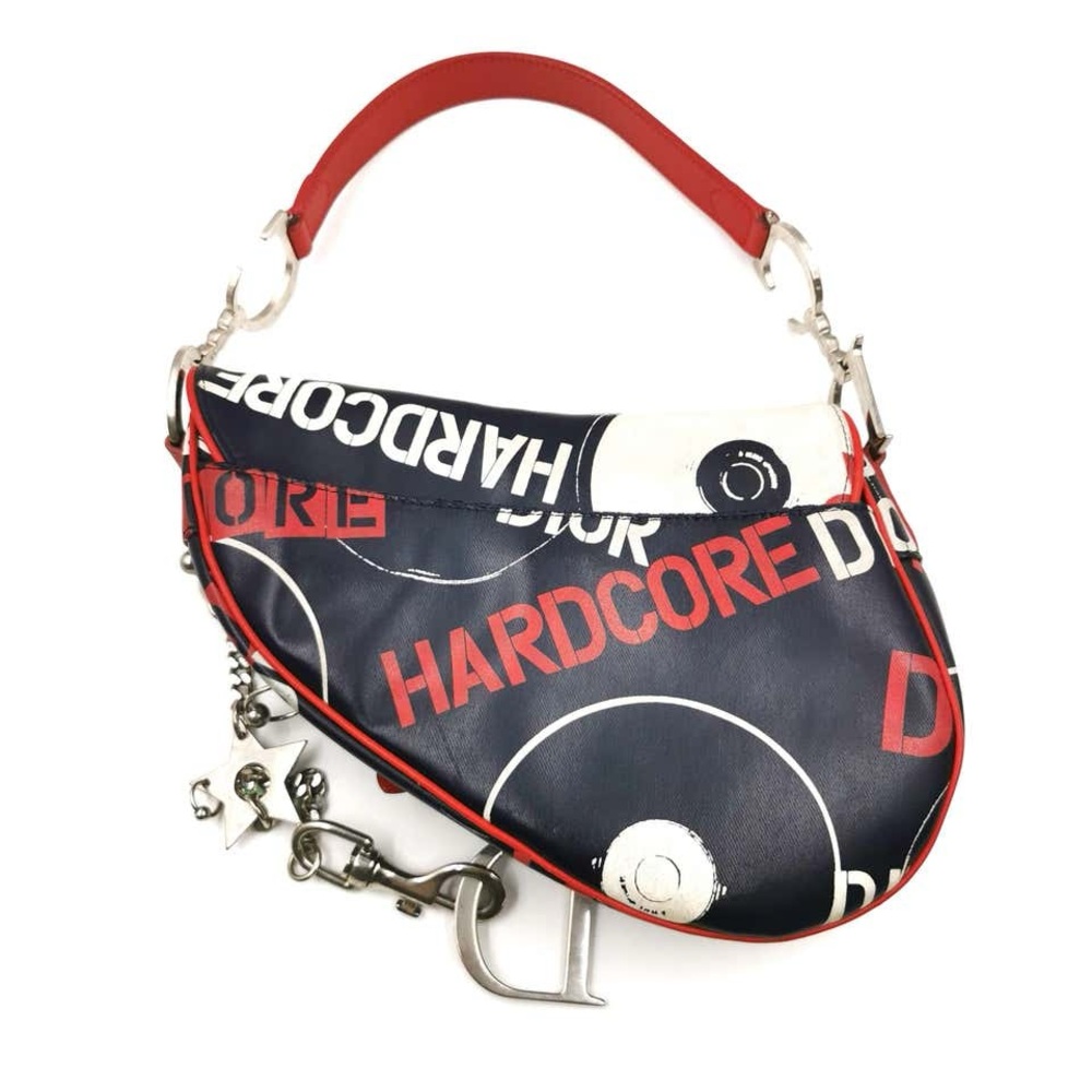 RARE Dior x Galliano Black, Red & White Hardcore Poison Saddle Bag - Picture 2 of 12